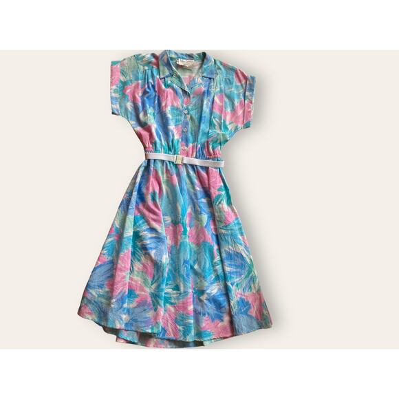 Vintage New looks California fit and flare dress size 10P - Picture 7 of 9